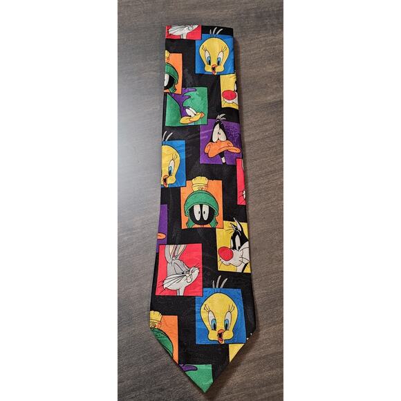 Vtg 90's Looney Tunes Mania Ties Lot of 4 Bugs Tweety Sylvester Elmer Fudd Taz - Picture 4 of 14
